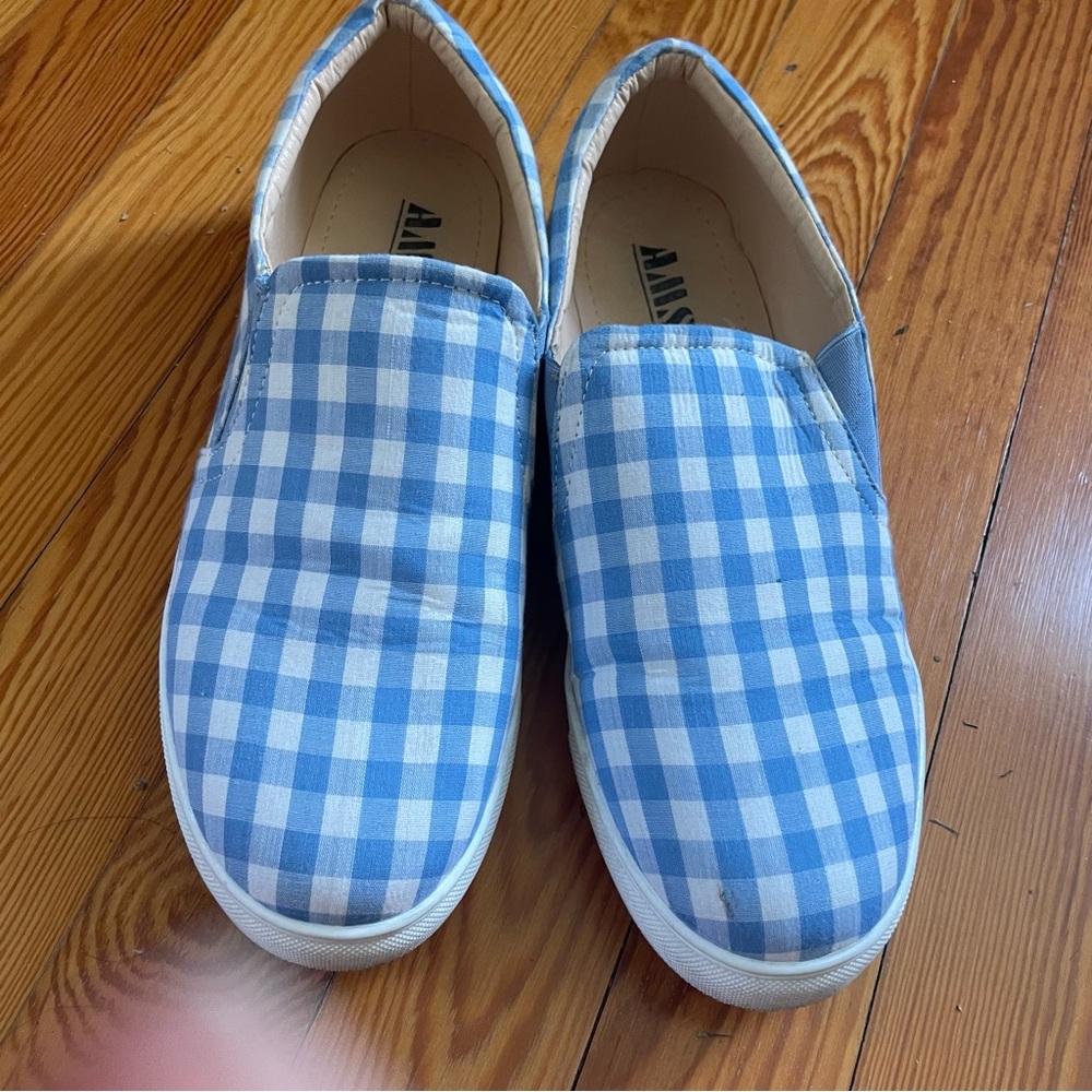 AMS checkerboard women’s slip on sneakers